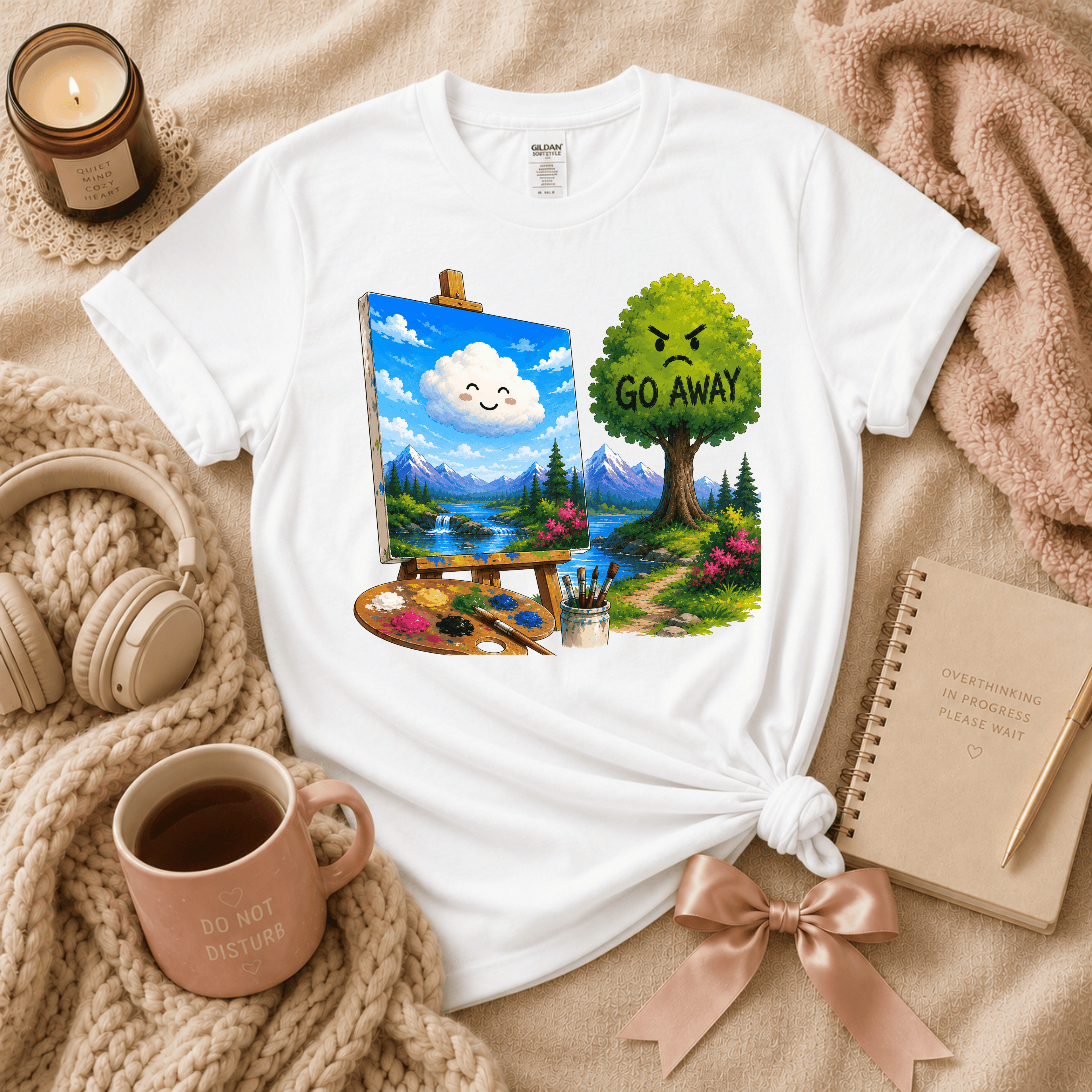 Happy Little Cloud | Funny Introvert Graphic T-Shirt