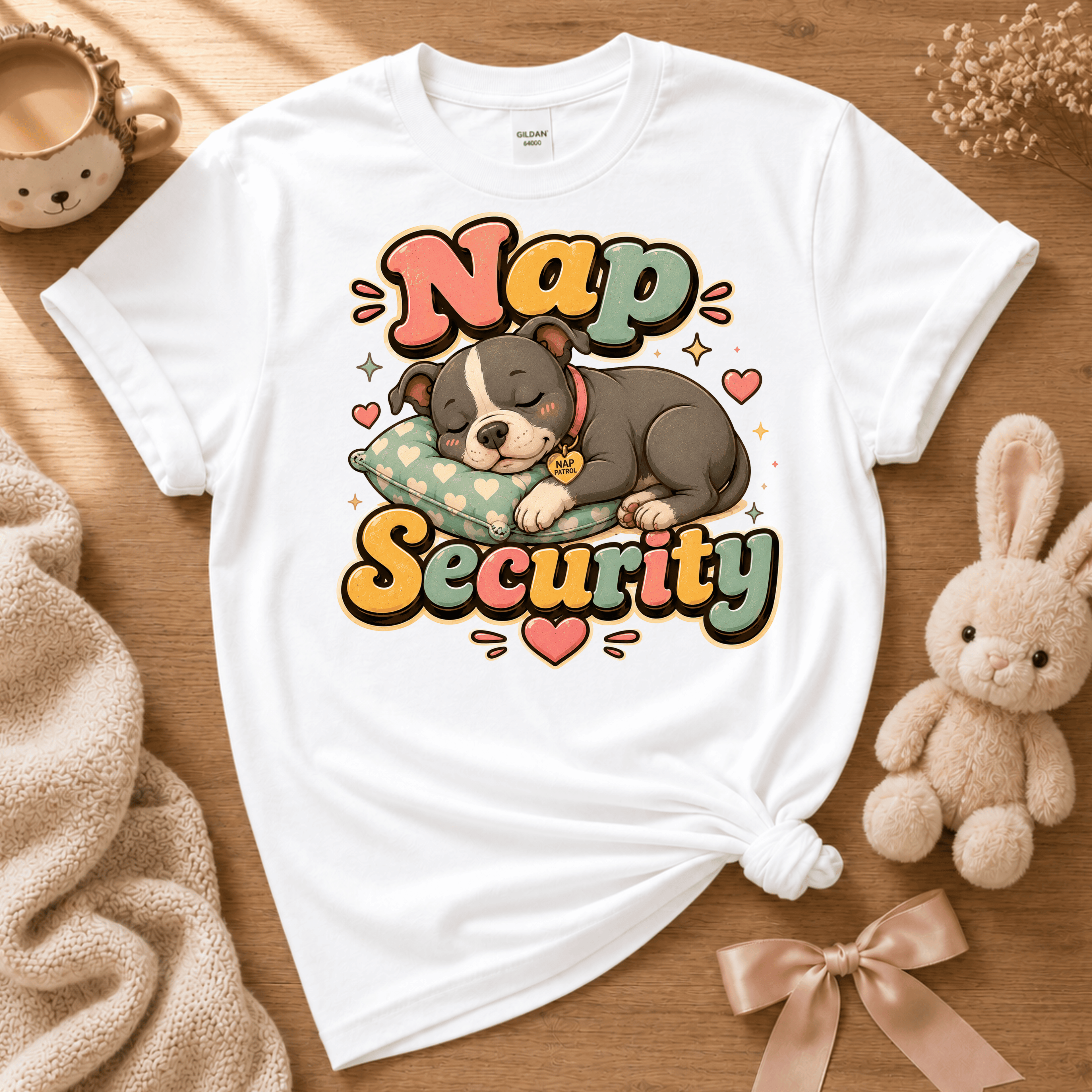 Nap Security | Cute Animal Graphic T-Shirt