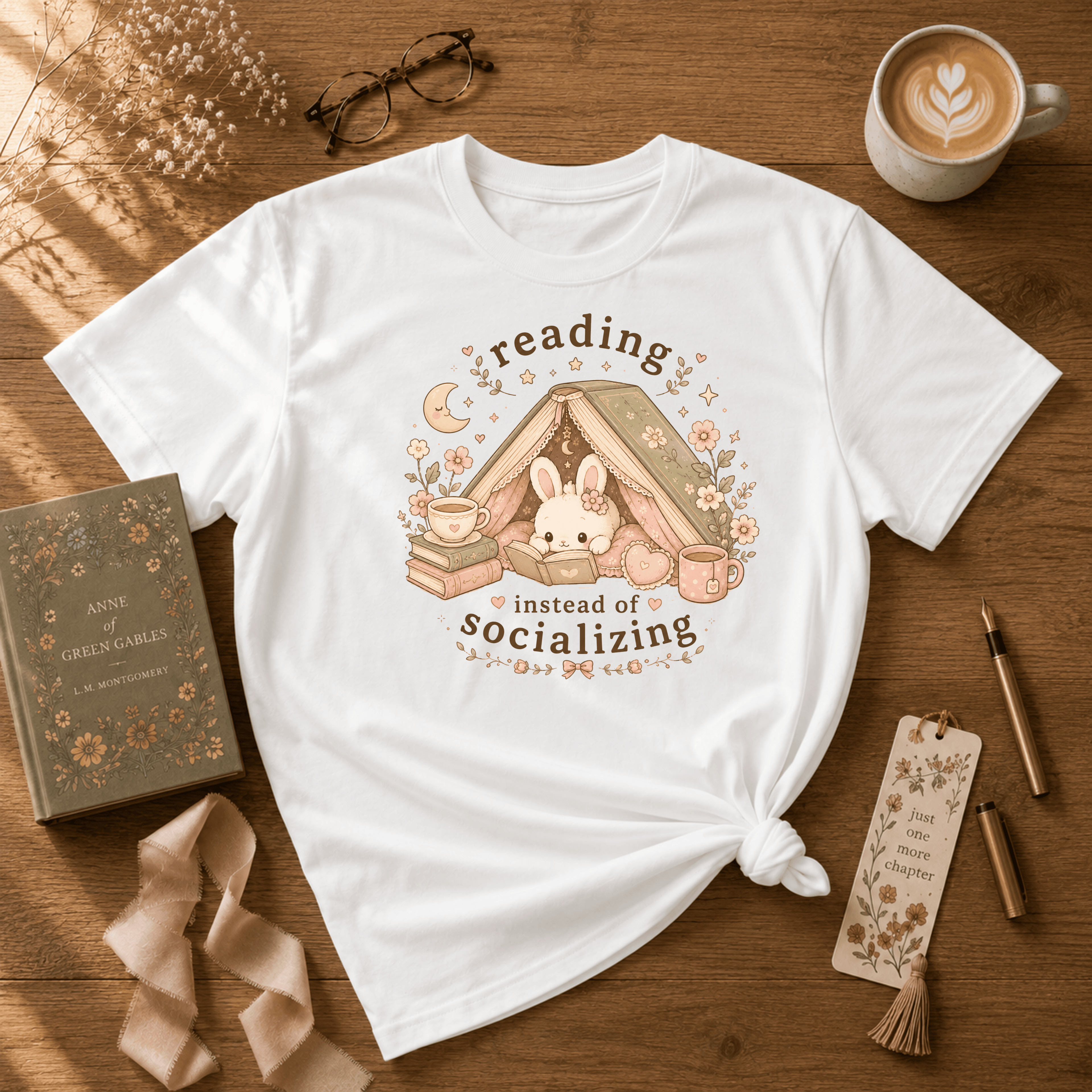 Reading Instead | Book Lover Graphic T-Shirt