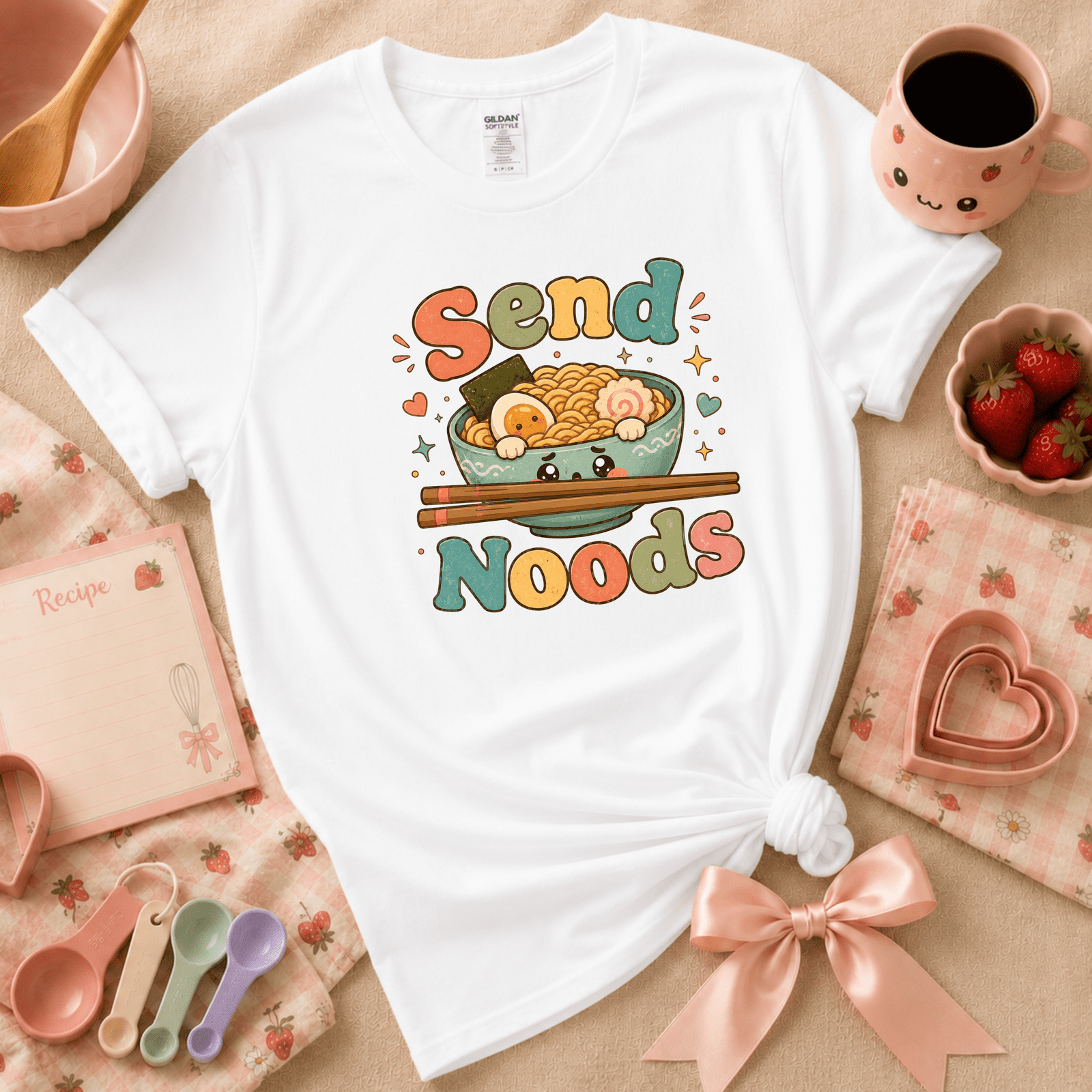 Send Noods | Cute Food Graphic T-Shirt