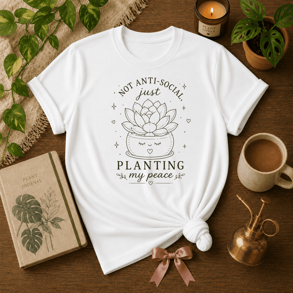 Planting My Peace | Plant Lover Graphic T-Shirt