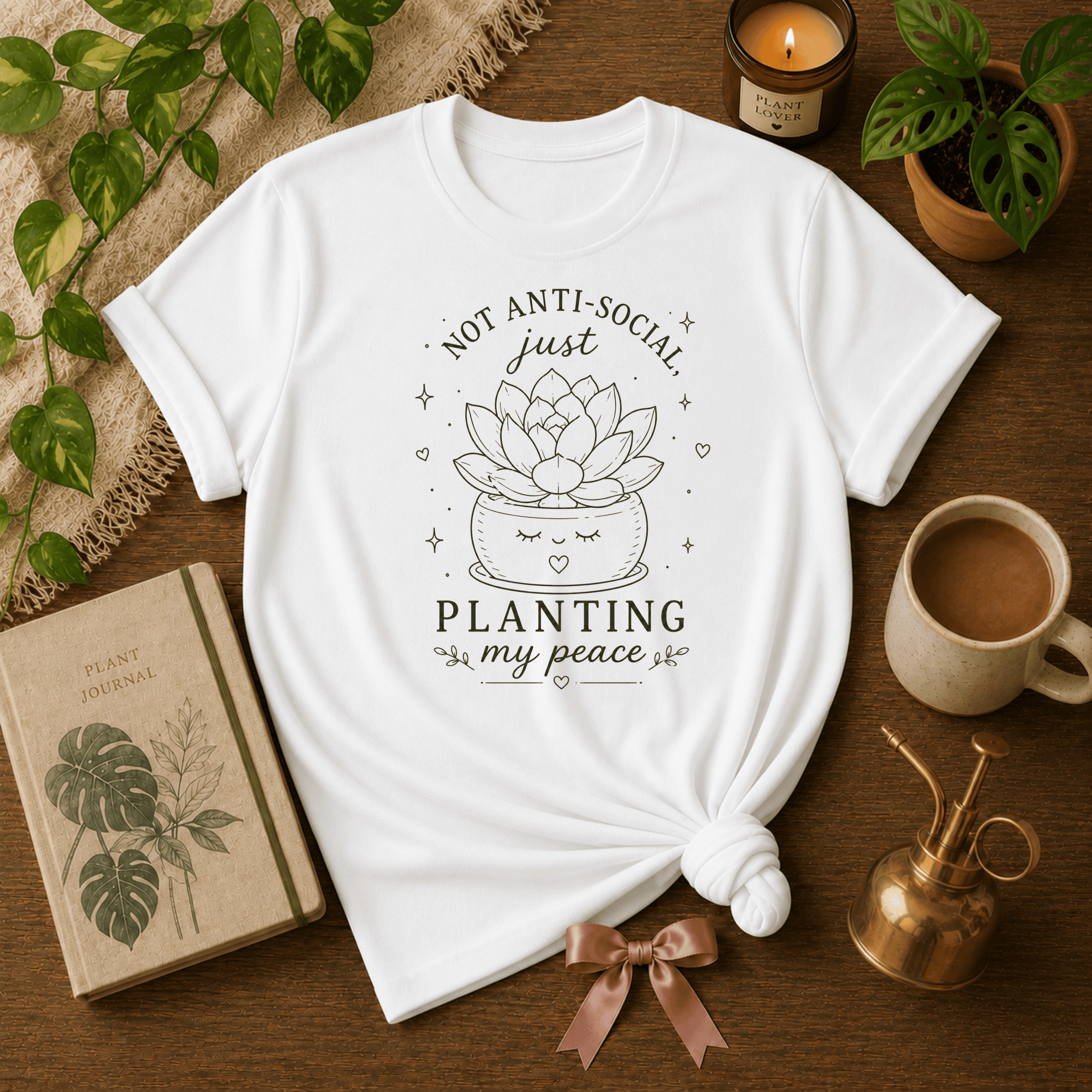 Planting My Peace | Plant Lover Graphic T-Shirt