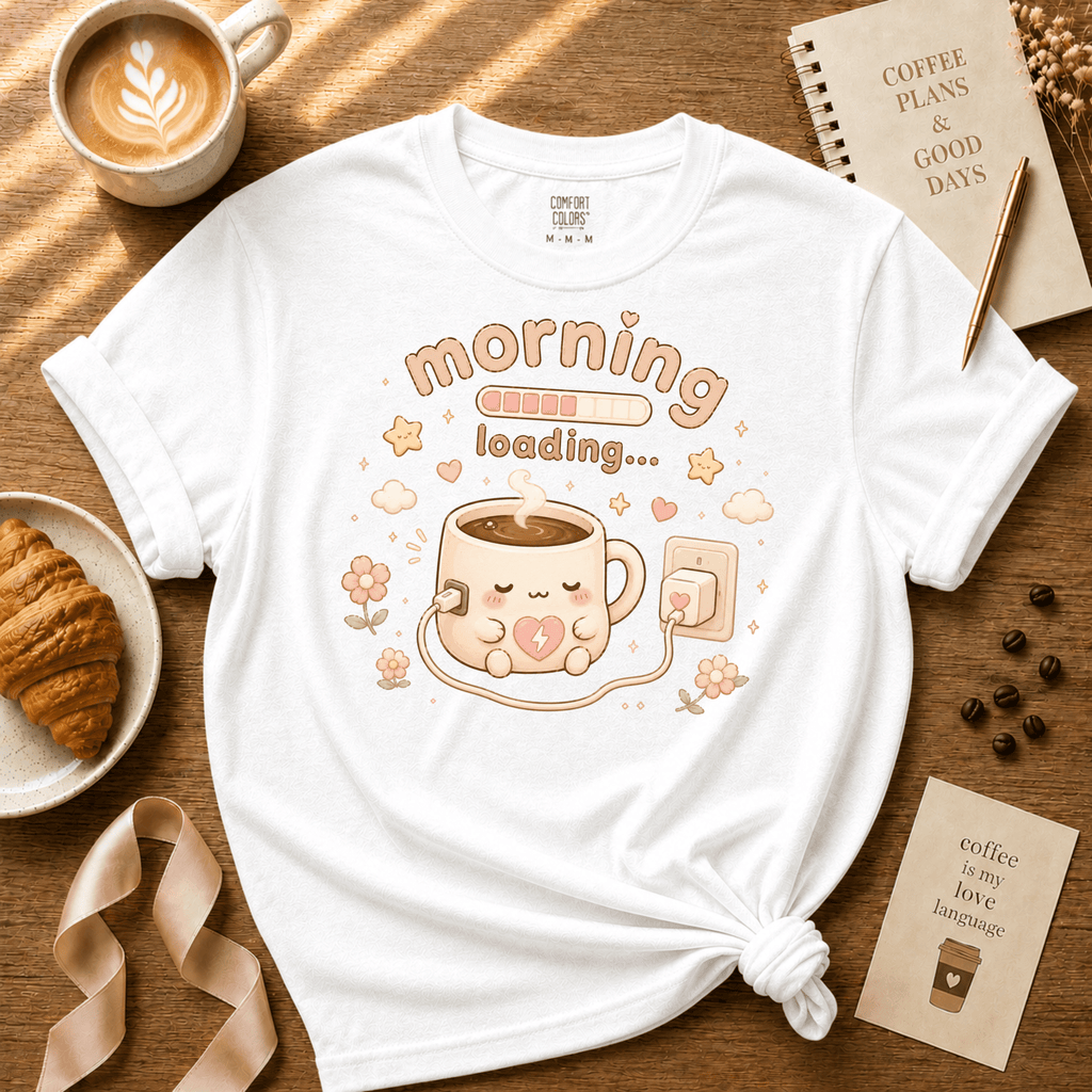 Morning Loading | Coffee Lover Graphic T-Shirt