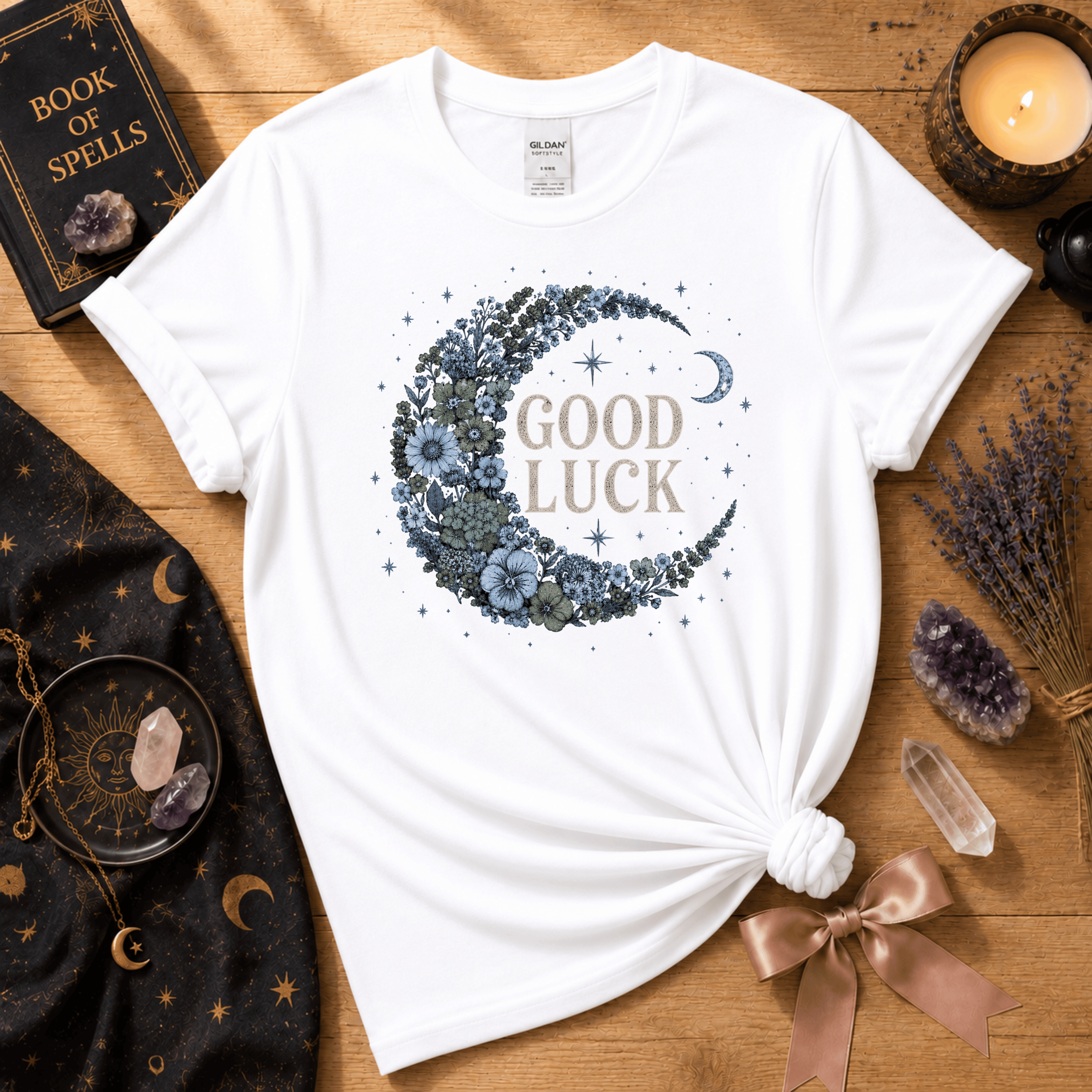 Good Luck In Blue | Celestial Graphic T-Shirt