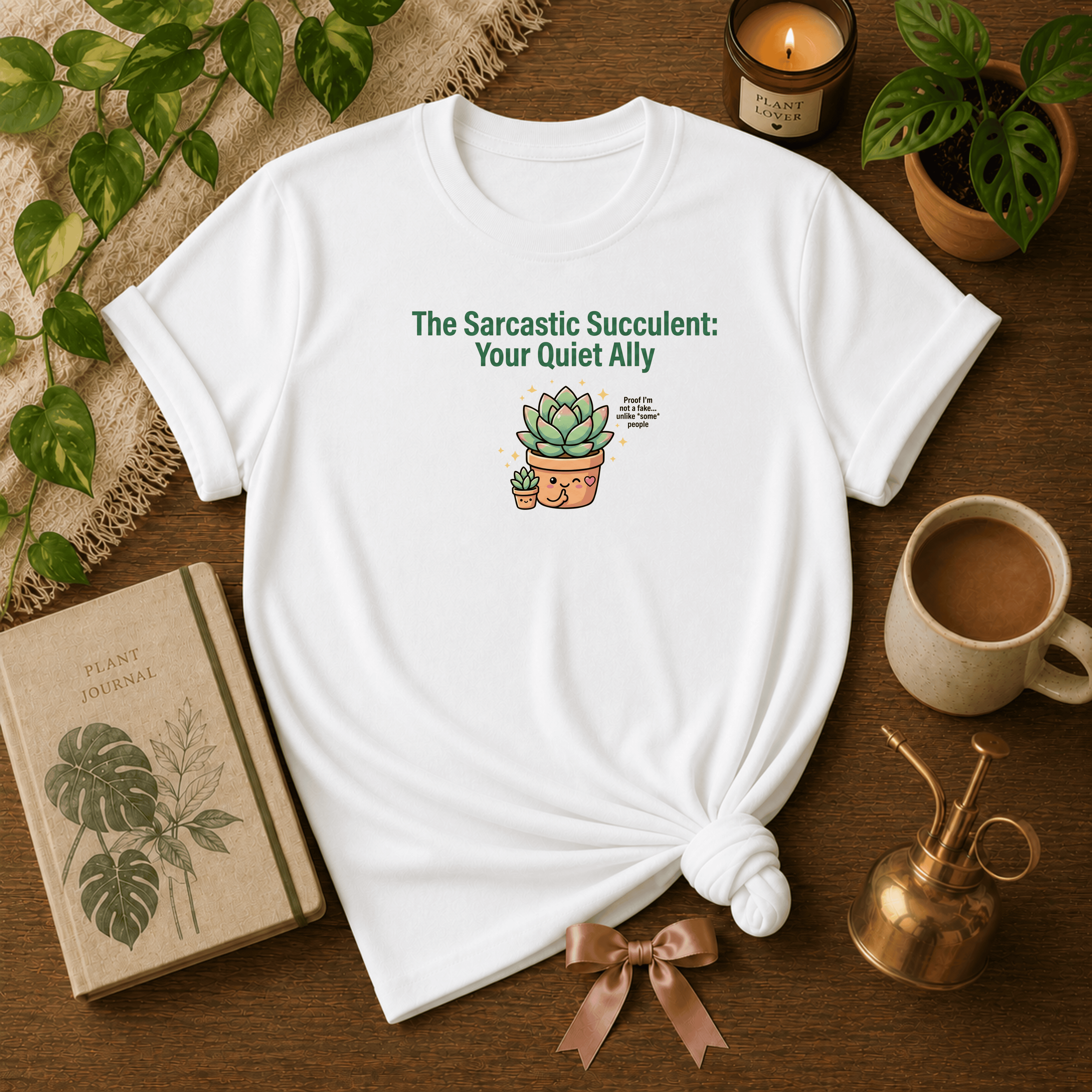 Sarcastic Succulent | Plant Lover Graphic T-Shirt