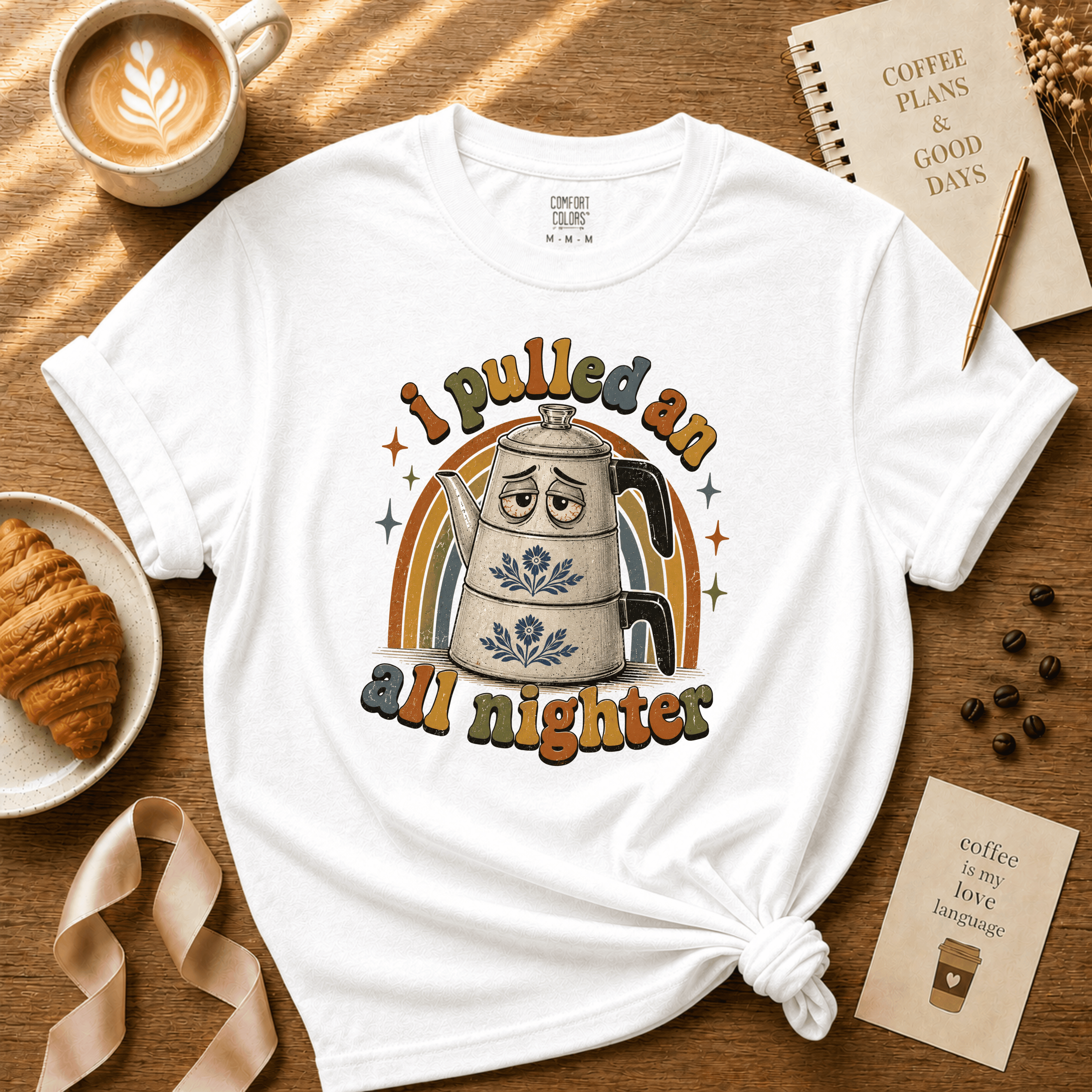 All Nighter | Coffee Lover Graphic T-Shirt