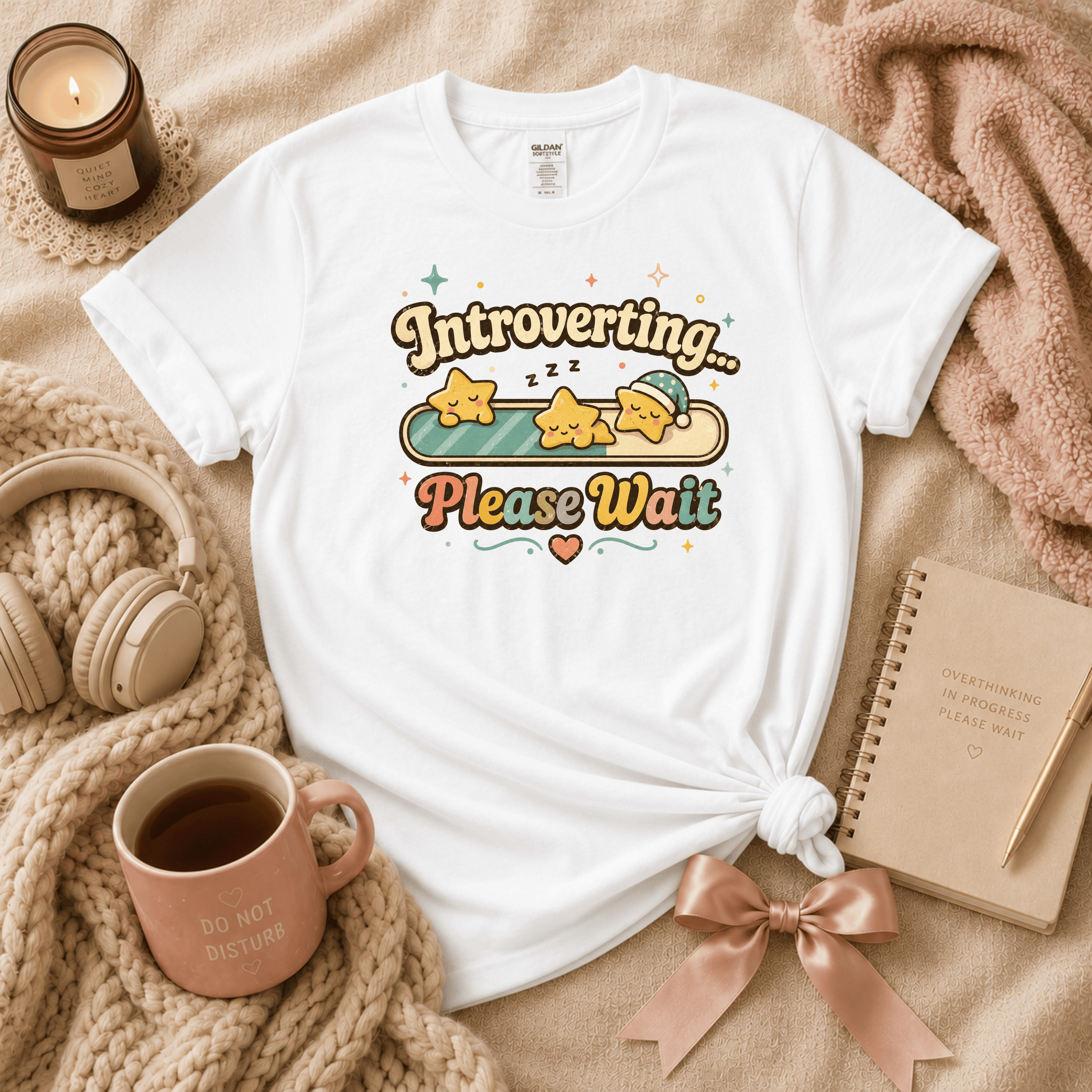 Introverting... | Funny Introvert Graphic T-Shirt