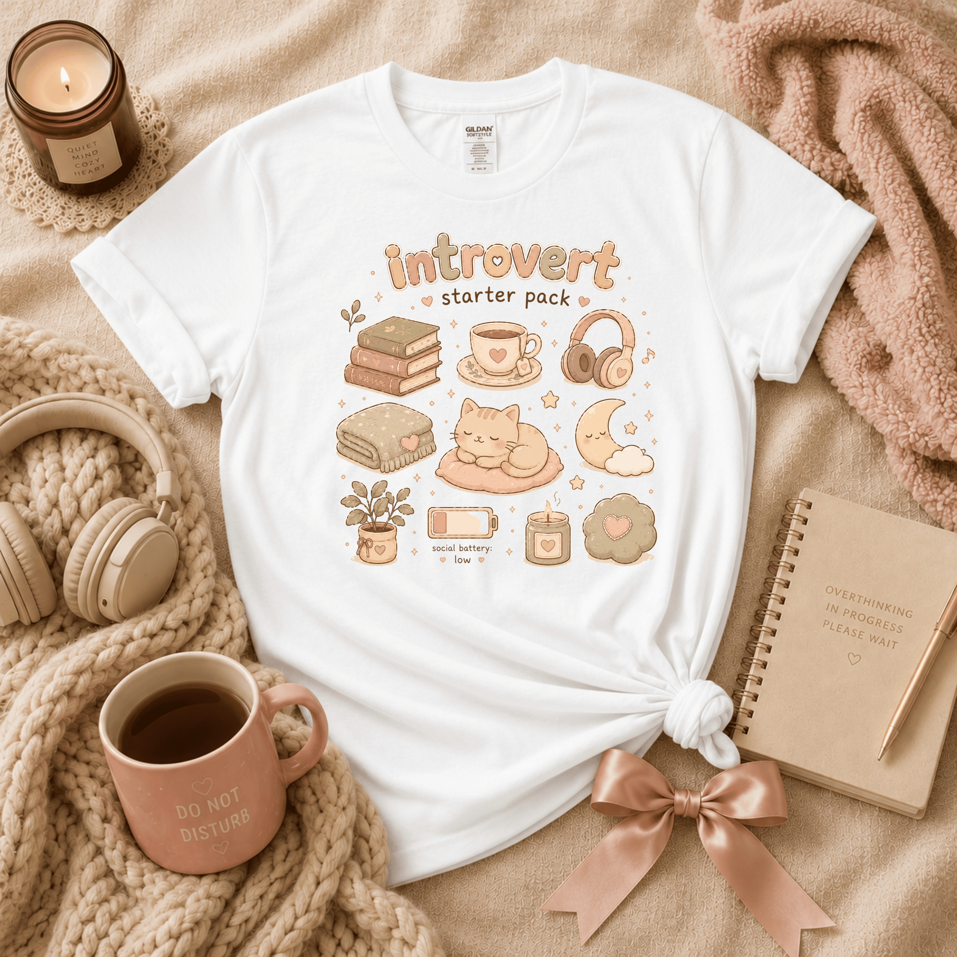 Introvert Starter Pack | Funny Introvert Graphic T-Shirt