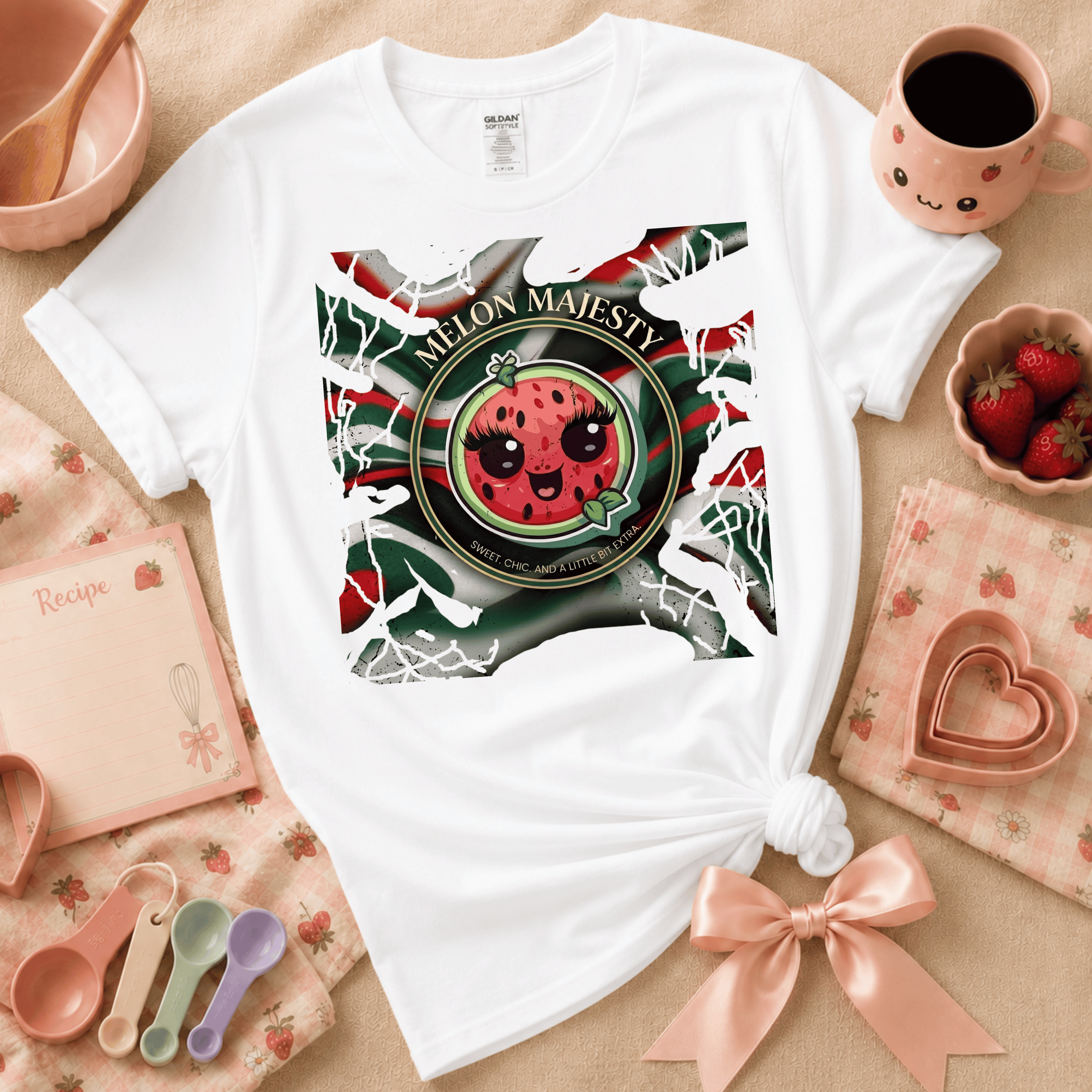 Melon Majesty | Cute Food Graphic T-Shirt