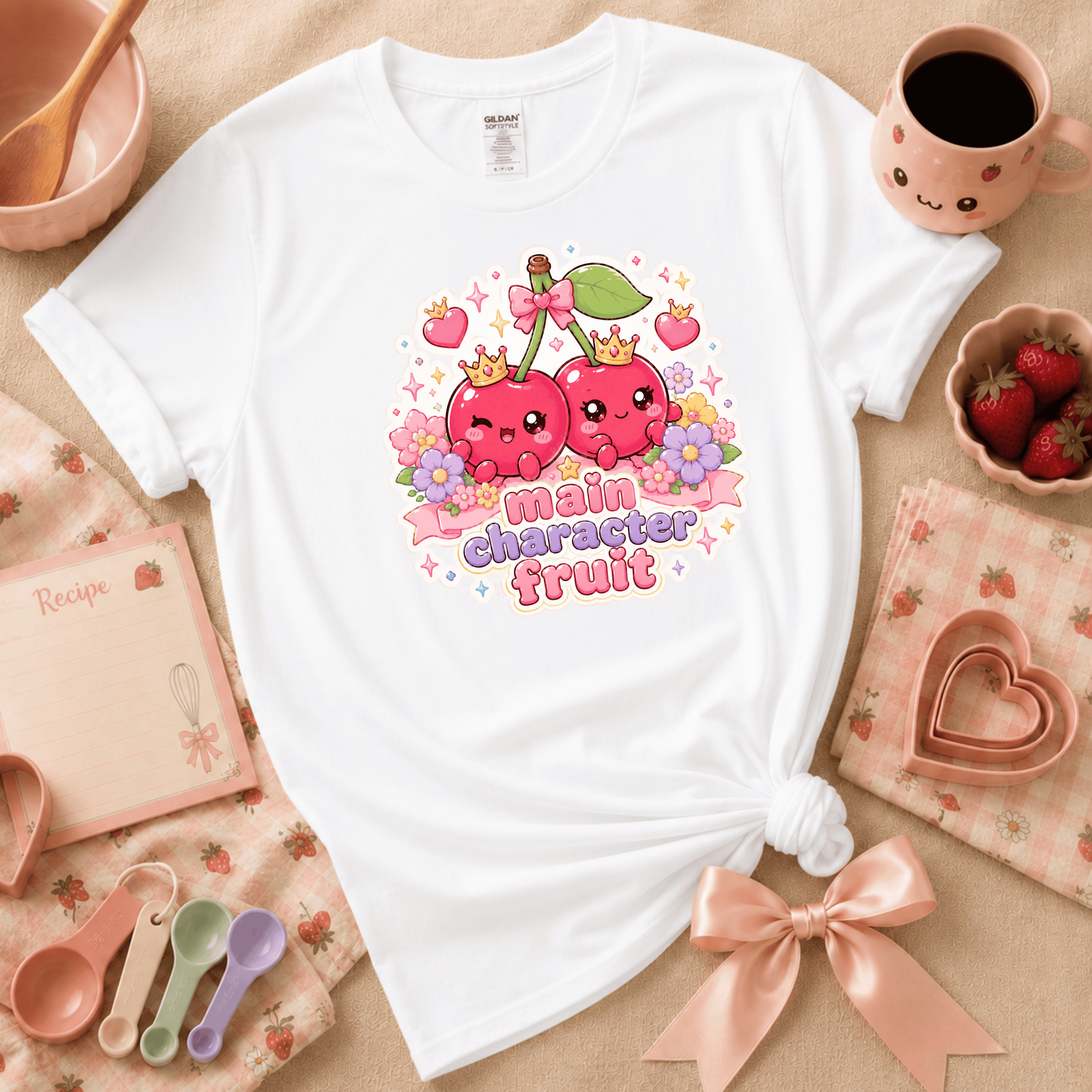 Main Character Fruit | Cute Food Graphic T-Shirt