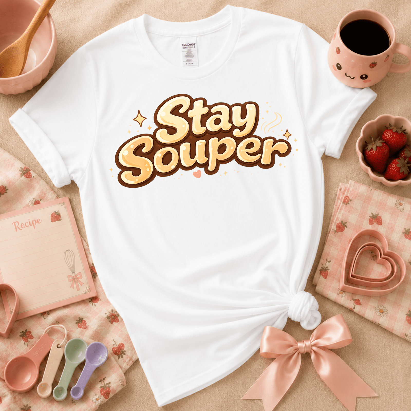 Stay Souper | Cute Food Graphic T-Shirt