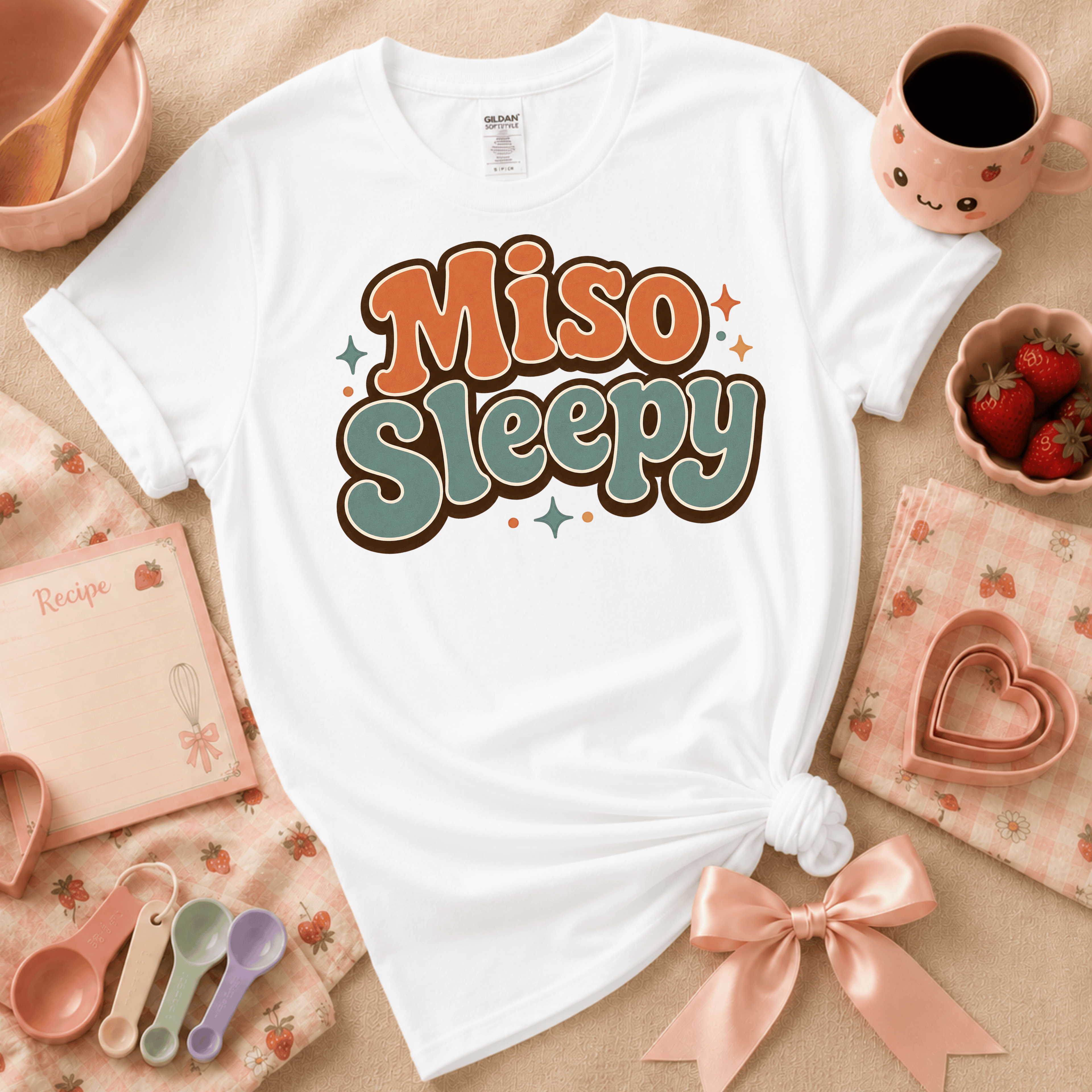 Miso Sleepy | Cute Food Graphic T-Shirt