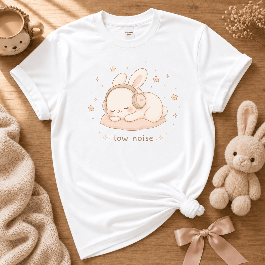 Low Noise Bunny | Cute Animal Graphic T-Shirt