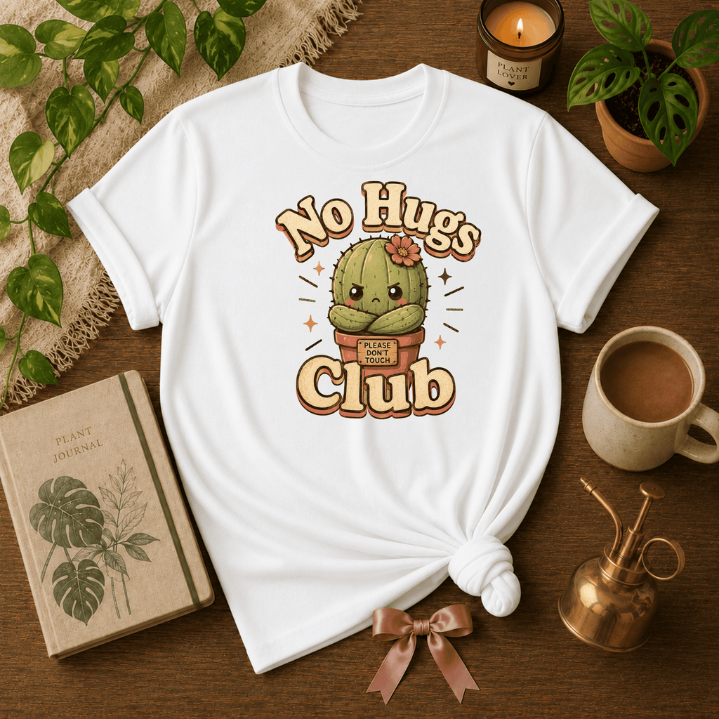 No Hugs Club | Plant Lover Graphic T-Shirt