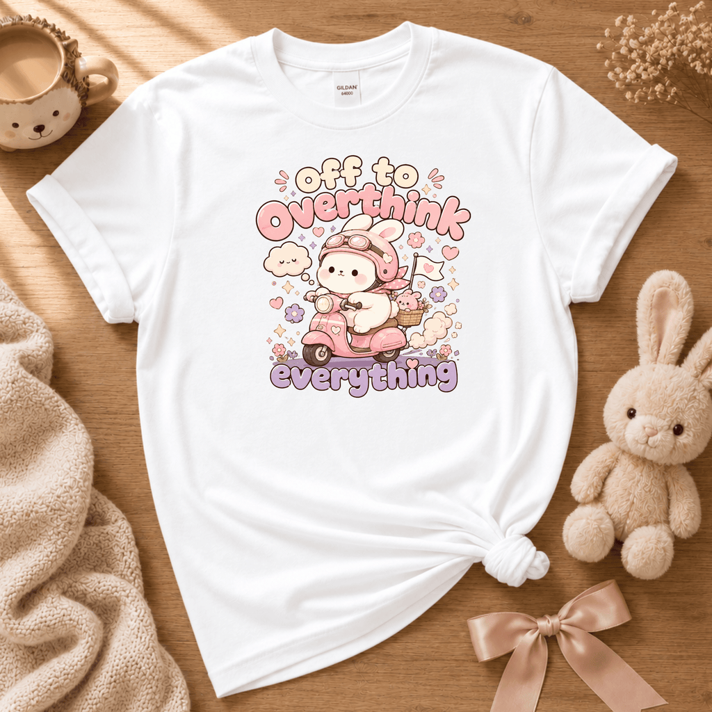 Overthink Bunny | Cute Animal Graphic T-Shirt